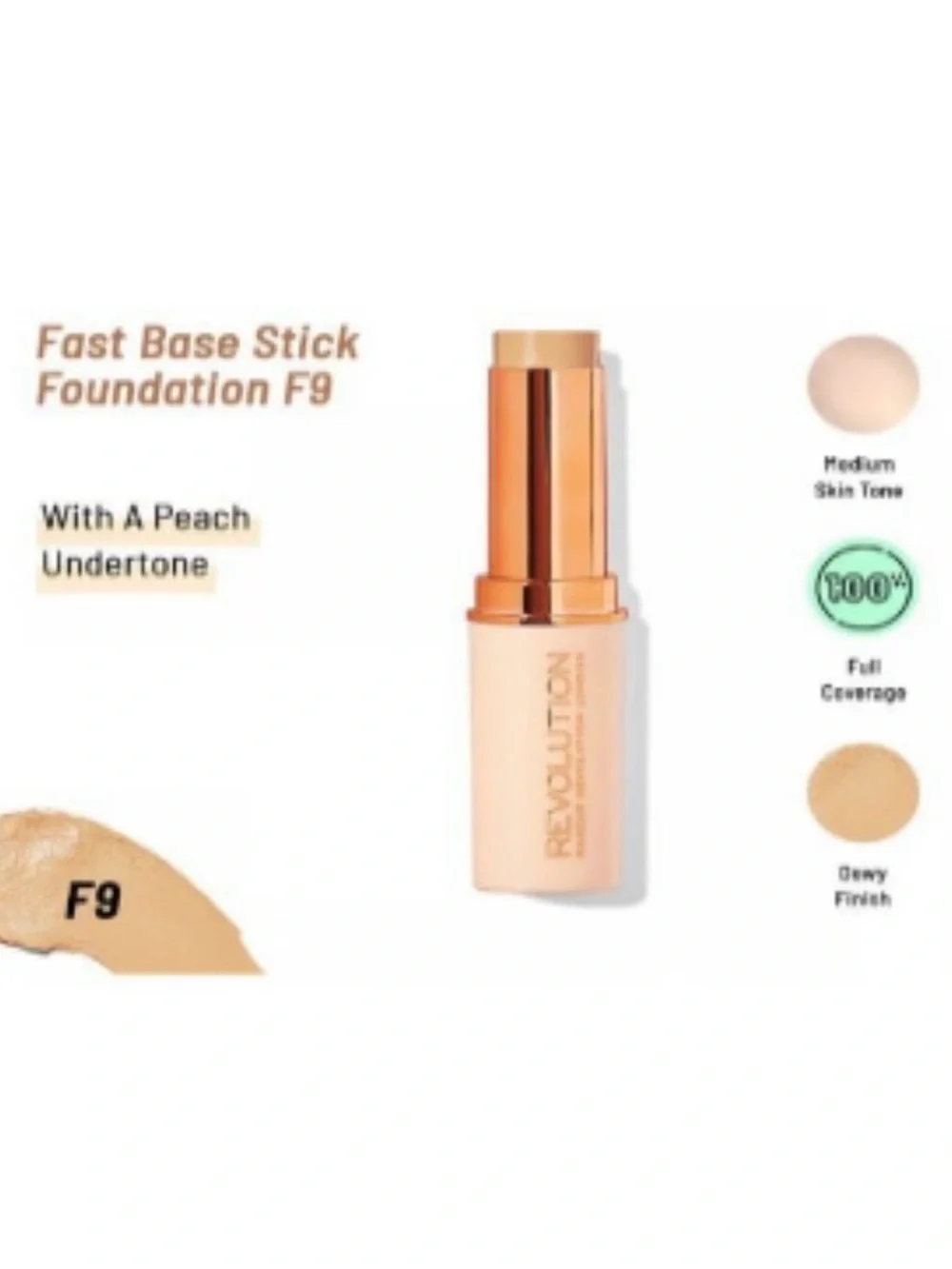 Makeup Revolution Radient Foundation Stick in F9